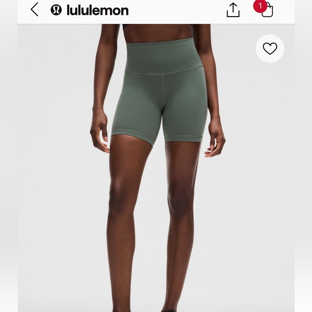 LULULEMON Women's Green Shorts 6”